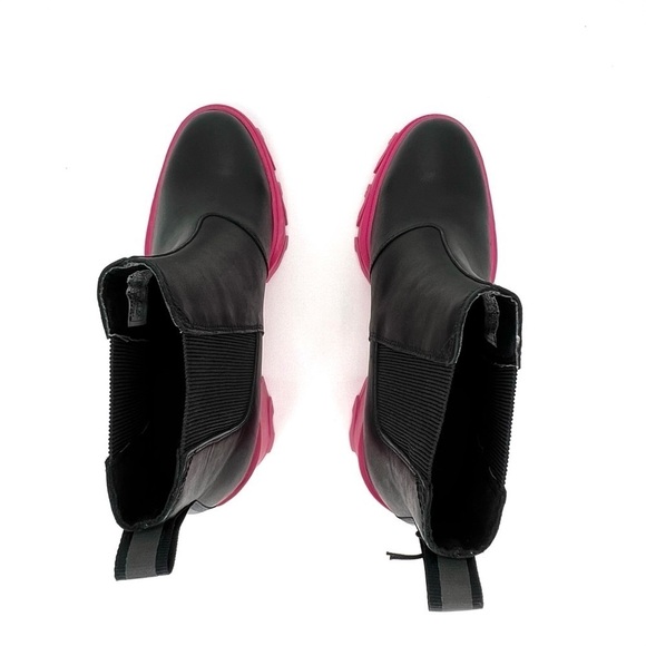 Sorel Brex Waterproof Chelsea Ankle Boots Size 7.5 Platform Black Pink New NWT - Picture 8 of 11